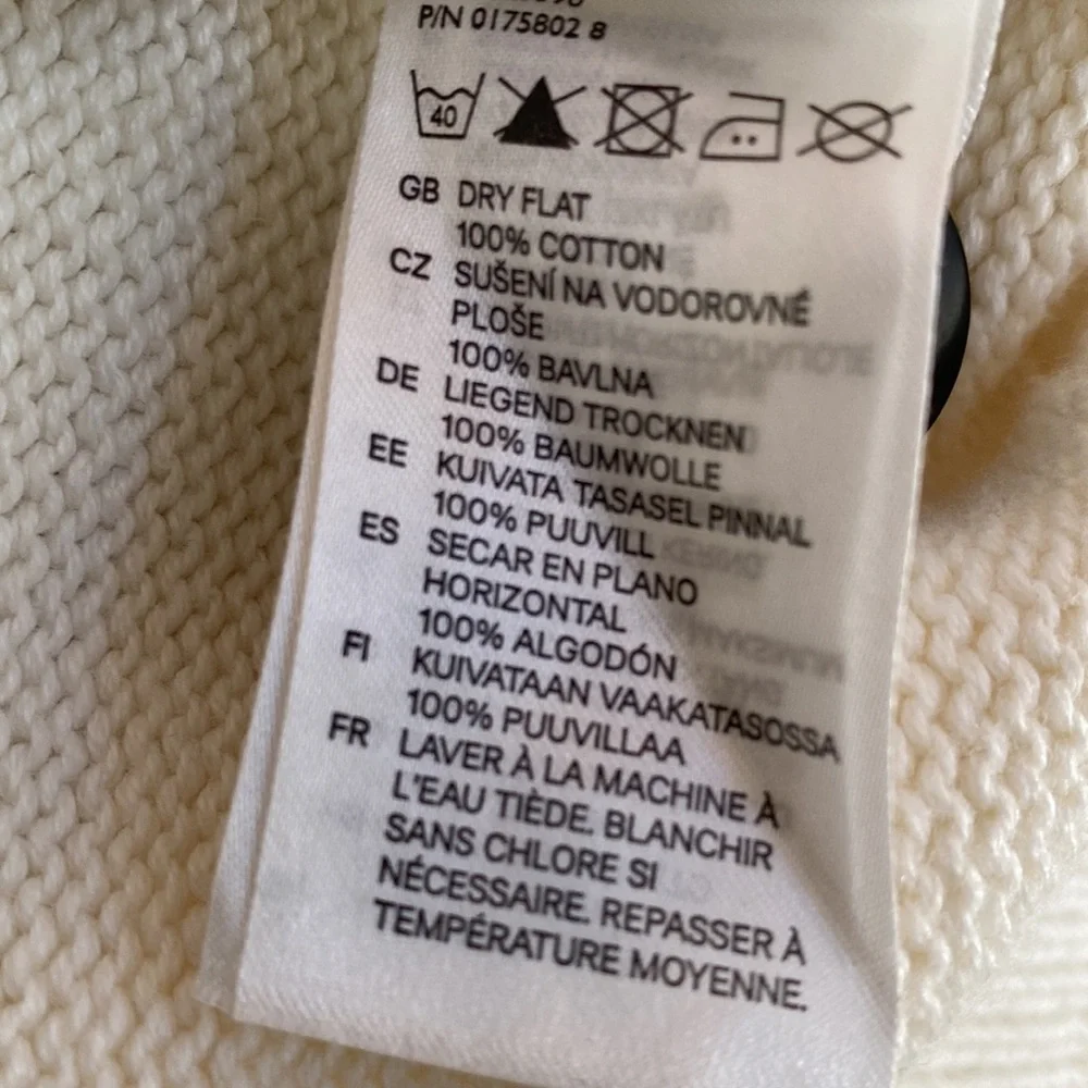 H & M unisex Shawl Collar Sweater. - Picture 3 of 4